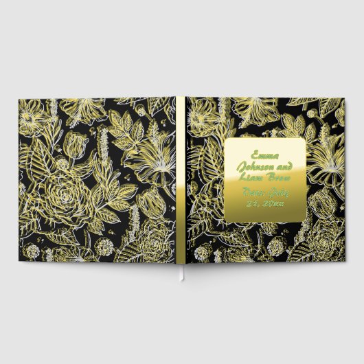 Größe: 9" x 6", NullValue, Papier: Weißer Uncoa mi Gästebuch (Voll)