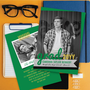 Große Abschlusskritzeleien Foto Moderne Abschlussf Einladung