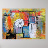 Große abstrakte Acrylmalerei Poster (Vorne)