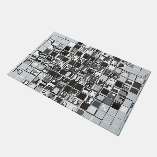 Große Abstrakte Begrüßungsmatten Fußmatte (Schrägansicht)