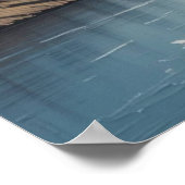 Große abstrakte Berge Malerei auf Leinwand 3D-Hea Poster (Ecke)