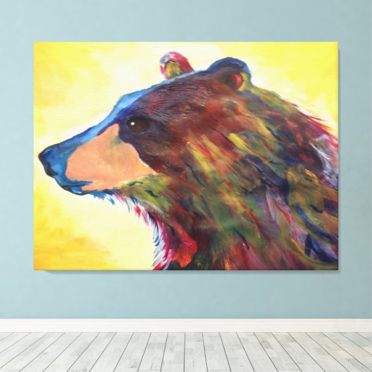 Grosse Abstrakte Bierkunst Leinwanddruck (Insitu (Holzboden))