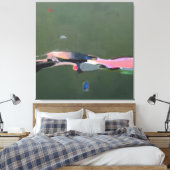 Große Abstrakte Kunstmalerei Leinwanddruck (Insitu (Schlafzimmer))