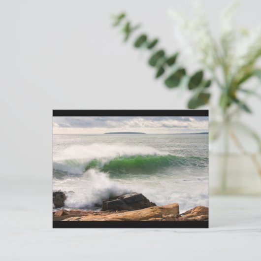 Große Abstürze Seascape Acadia Nationalpark Postkarte (Stehend Vorderseite)