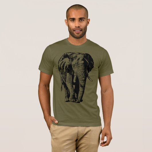 Große afrikanische wild lebende Tiere T-Shirt (Vorne ganz)