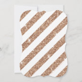 GROSSE AGE NUMBER Marmor cool 21 Rose Gold Glitzer Einladung (Rückseite)