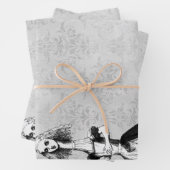 Große Alice im Wunderland aus Schwarz und Weiß Geschenkpapier Set (Beispiel)