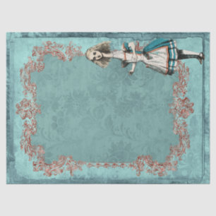 Große Alice im Wunderland mit Frame Decoupage Seidenpapier