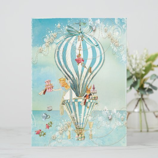 Große Alice im Wunderland-Party Einladungen (Stehend Vorderseite)