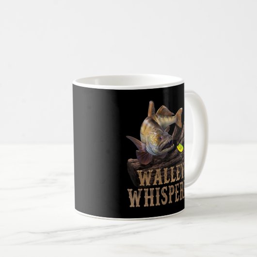 Große Allee mit Zeichnend Fischerhut: Walleye W Kaffeetasse (VorderseiteRechts)