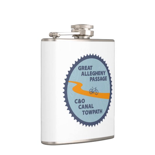 Große Allegheny-Passage C&O-Kanalring Flachmann (Rechts)