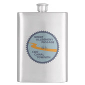 Große Allegheny-Passage C&O-Kanalring Flachmann (Vorderseite)