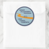 Große Allegheny-Passage C&O-Kanalring Runder Aufkleber (Tasche)