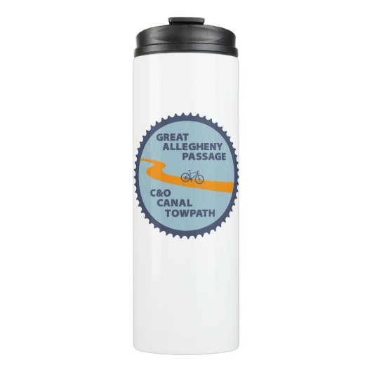 Große Allegheny-Passage C&O-Kanalring Thermosbecher (Vorderseite)