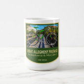Große Allegheny Passage (Fahrrad2) Kaffeetasse (Mittel)