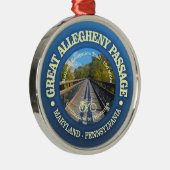 Große Allegheny Passage (Fahrrad c) Ornament Aus Metall (Rechts)