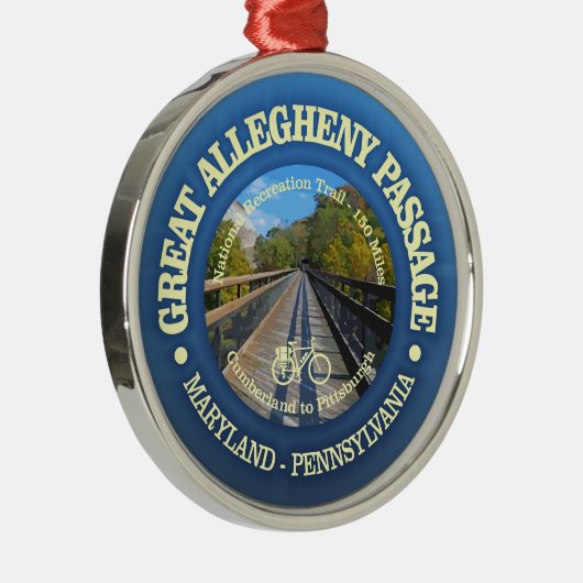 Große Allegheny Passage (Fahrrad c) Ornament Aus Metall (Rechts)