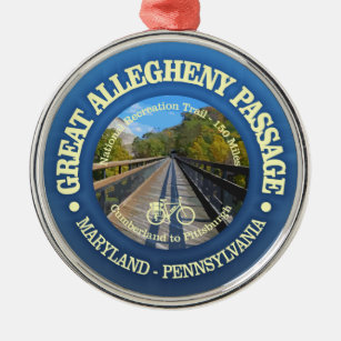 Große Allegheny Passage (Fahrrad c) Ornament Aus Metall