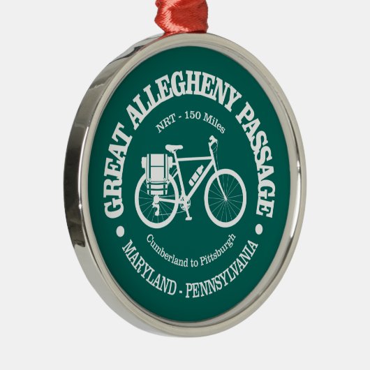 Große Allegheny Passage (Fahrrad) Ornament Aus Metall (Rechts)