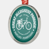 Große Allegheny Passage (Fahrrad) Ornament Aus Metall (Links)