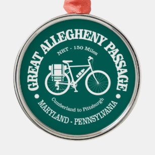 Große Allegheny Passage (Fahrrad) Ornament Aus Metall