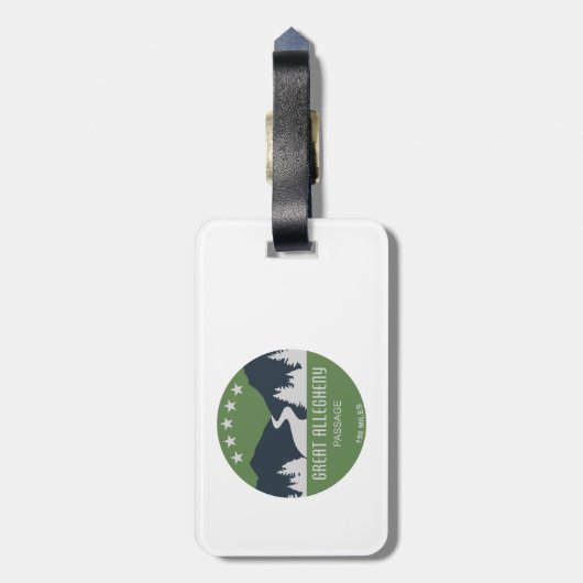 Große Allegheny-Passage Gepäckanhänger (Rückseite vertikal)