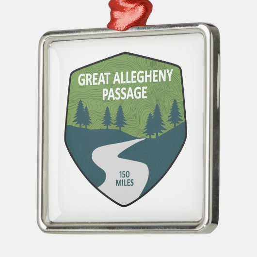 Große Allegheny-Passage Ornament Aus Metall (Links)