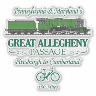 Große Allegheny Passage (RT2) Aufkleber