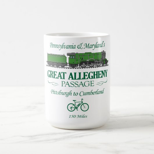 Große Allegheny Passage (RT2) Kaffeetasse (Mittel)