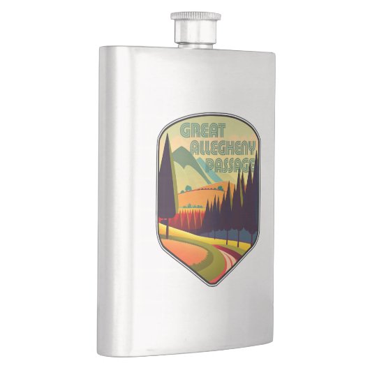 Große Allegheny-Passfarben Flachmann (Rechts)