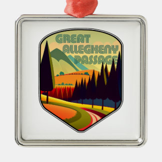 Große Allegheny-Passfarben Ornament Aus Metall