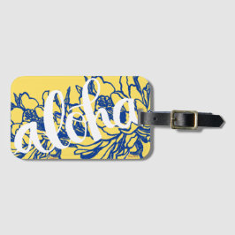 Große Aloha blaue gelbe Gepäckanhänger