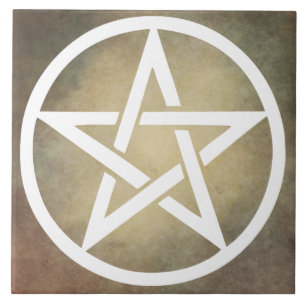 Große Altar-Fliese - Pentagramm-Erde Fliese