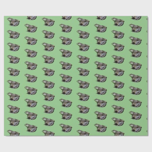 Große alte Bullfrogtierart Geschenkpapier (Flach)