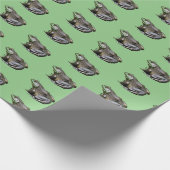 Große alte Bullfrogtierart Geschenkpapier (Ecke)