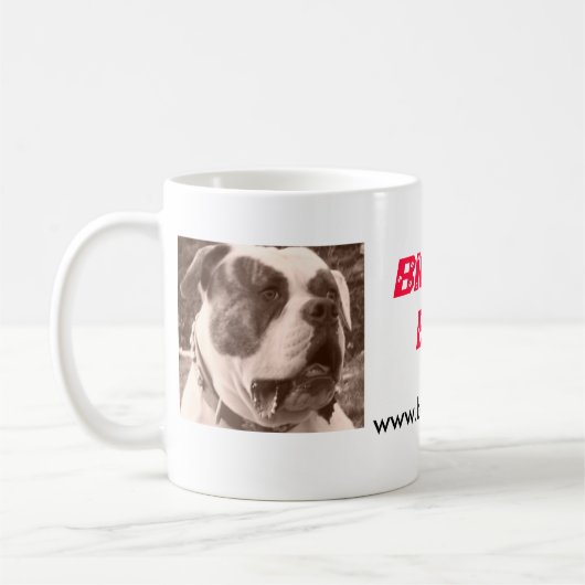 Große amerikanische Bulldoggen-Tasse Kaffeetasse (Links)