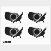 Große amerikanische Eclipse Sticker April 2024 (Blatt)
