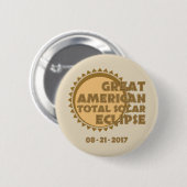 Große amerikanische GesamtSonnenfinsternis - 2017 Button (Vorne & Hinten)