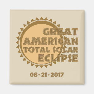 Große amerikanische GesamtSonnenfinsternis - 2017 Magnet