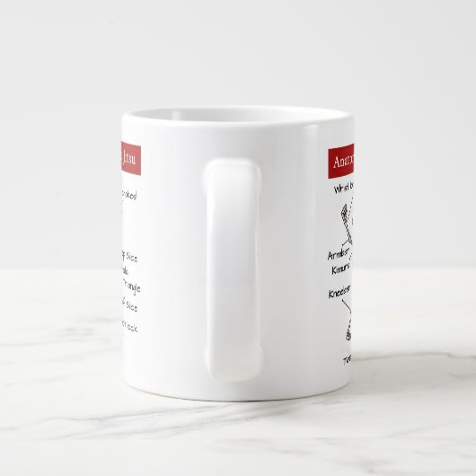 Große Anatomie von Jiu Jitsu Einsendungen Funny Jumbo-Tasse (Rückseite)