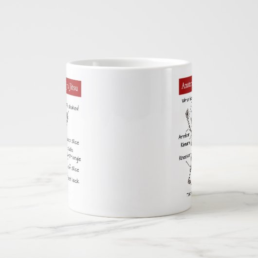 Große Anatomie von Jiu Jitsu Einsendungen Funny Jumbo-Tasse (Vorderseite)