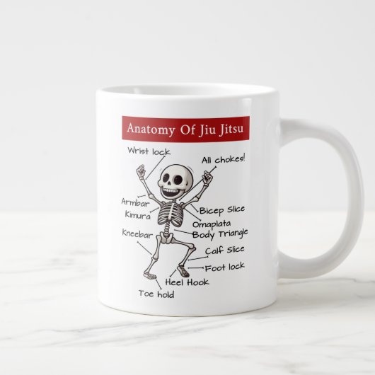Große Anatomie von Jiu Jitsu Einsendungen Funny Jumbo-Tasse (Rechts)