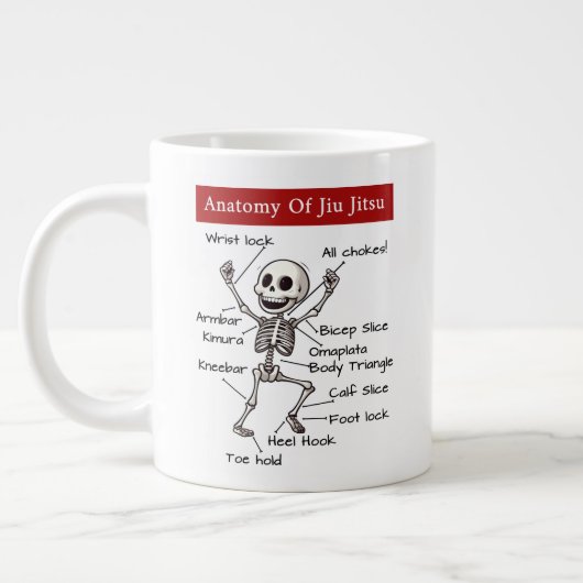Große Anatomie von Jiu Jitsu Einsendungen Funny Jumbo-Tasse (Links)