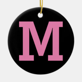 Große Anfangsbuchstaben, schwarz und rosa, einzeln Keramik Ornament