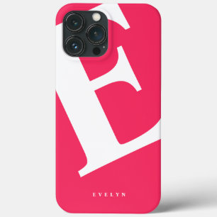 Große Anfangsphase Moderne Typografie Rosa Case-Mate iPhone Hülle