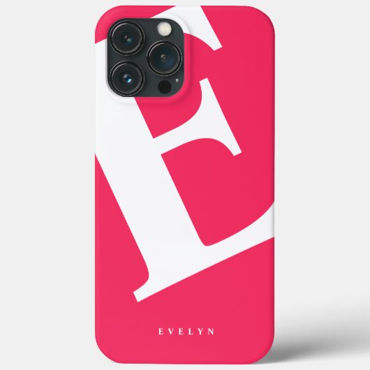 Große Anfangsphase | Moderne Typografie | Rosa Case-Mate iPhone Hülle (Rückseite)