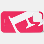 Große Anfangsphase | Moderne Typografie | Rosa Case-Mate iPhone Hülle (Rückseite (Horizontal))