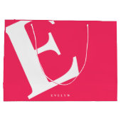 Große Anfangsphase | Moderne Typografie | Rosa Geschenktüte (Rückseite)