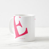 Große Anfangsphase | Moderne Typografie | Rosa Kaffeetasse (Vorderseite Links)