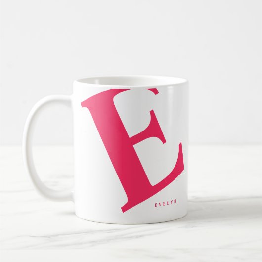 Große Anfangsphase | Moderne Typografie | Rosa Kaffeetasse (Links)